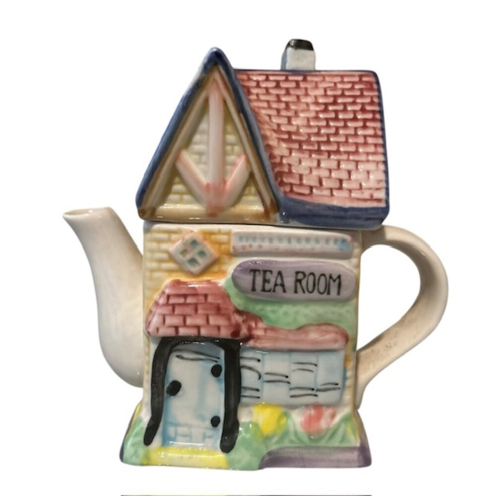 Houston Harvest Gift Vintage Tea Room Small Tea Pot-2000 Collectors Series-6 X 6